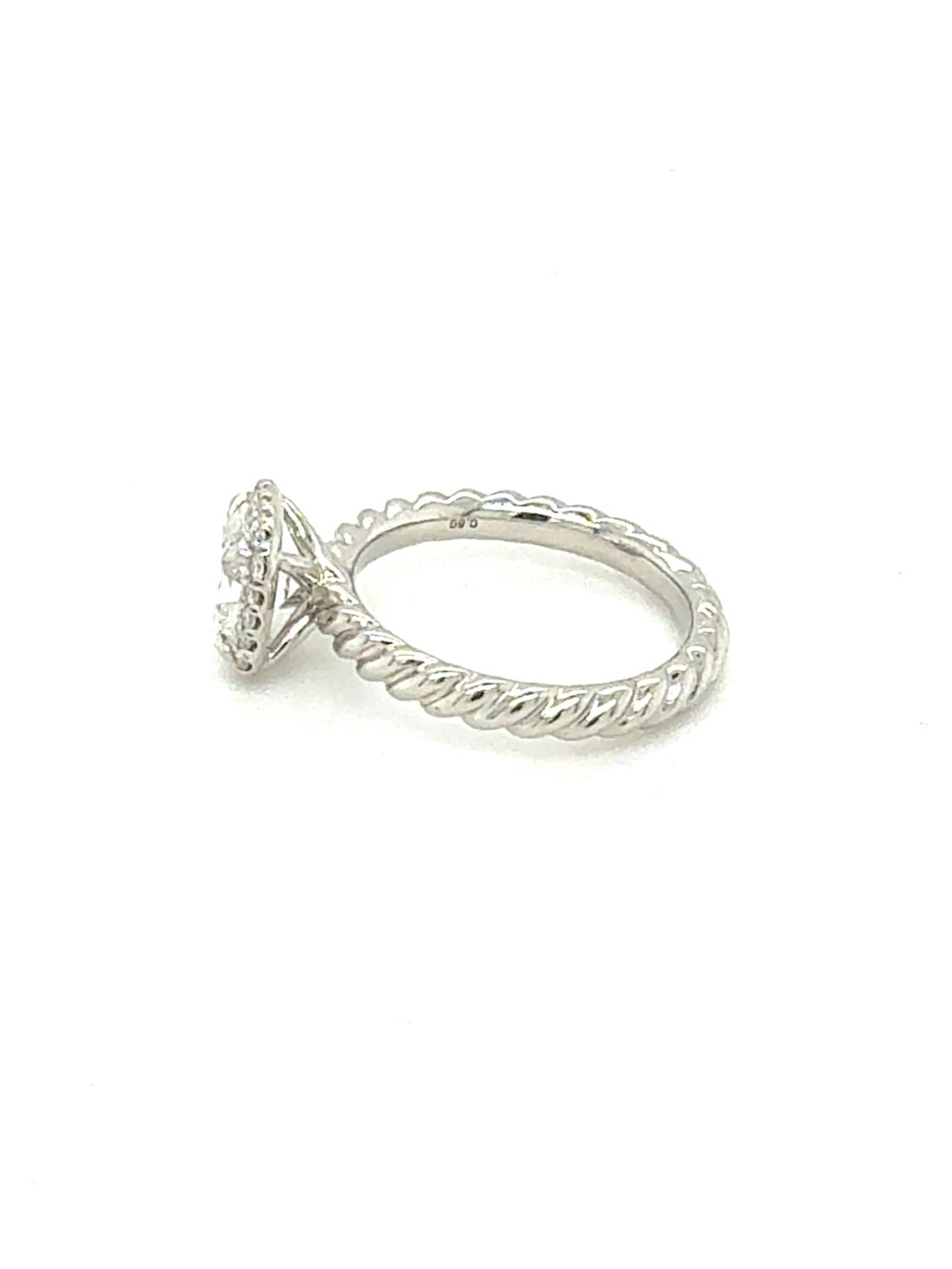 David Yurman Cable Petite Halo engagement ring. - Picture 10 of 13